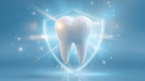 フッ素塗布で歯が守られているイメージ