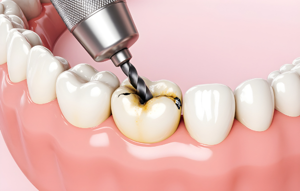 虫歯の治療の様子