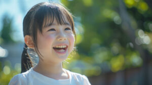 歯肉炎を治療して笑顔の女の子